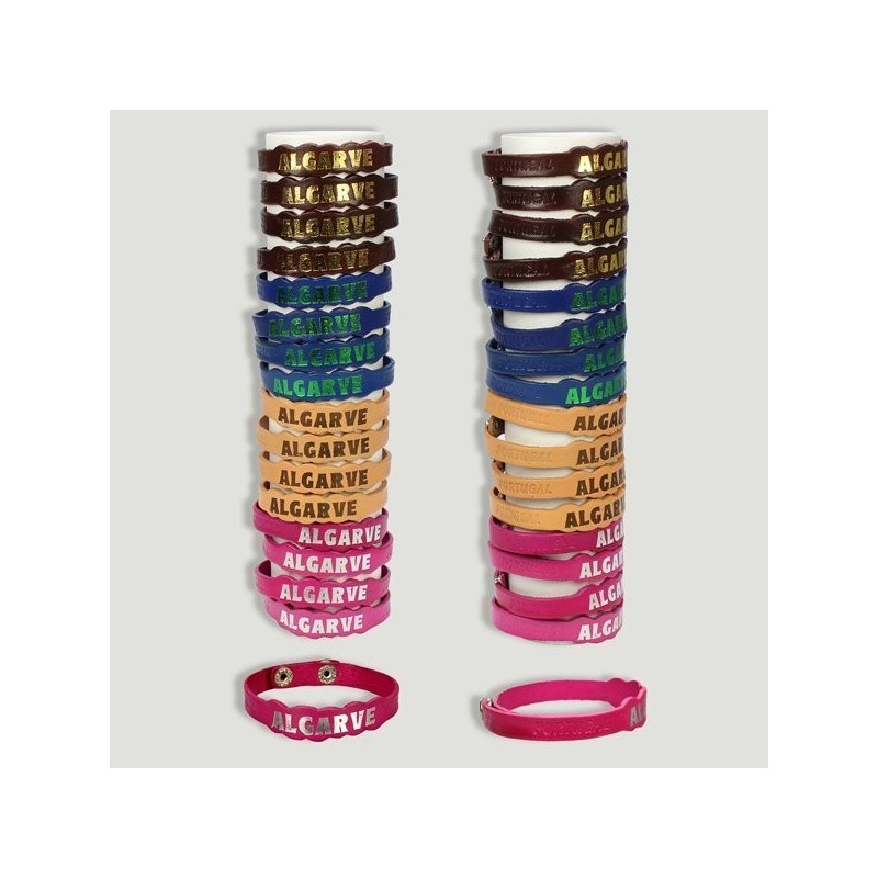 Pulsera piel Algarve. Modelo ondas Pulsera piel Algarve. Modelo ondas