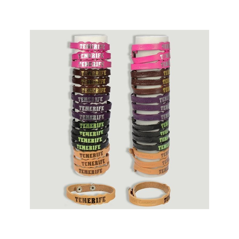 Pulsera piel Tenerife. Modelo ondas Pulsera piel Tenerife. Modelo ondas