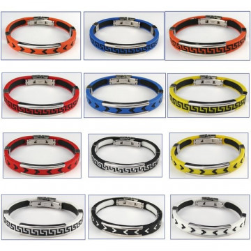 Pulseira Aço e Silicone Vários Modelos Sortidos