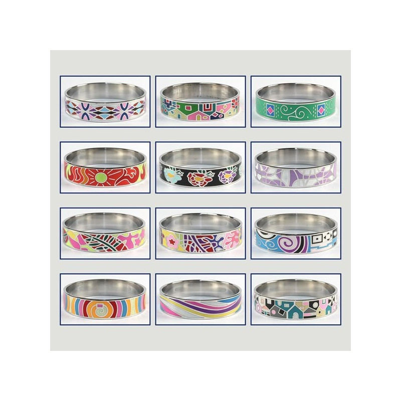 Pulsera rigida de Acero 1,5cm. Dibujos abstractos Pulsera rigida de Acero 1,5cm. Dibujos abstractos