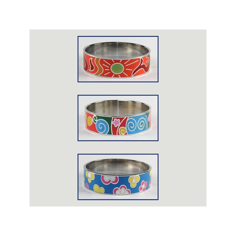 Pulsera rigida de Acero 2cm. Dibujos abstractos Pulsera rigida de Acero 2cm. Dibujos abstractos
