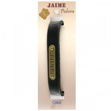 Pulseira Couro Nome Modelo 01 Jaime