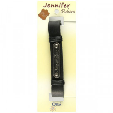 Pulseira Couro Nome Modelo 01 Jennifer