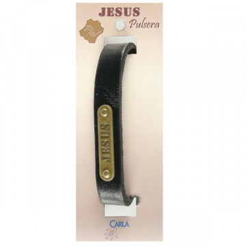 Pulseira Couro Nome Modelo 01 Jesus