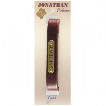 Pulseira Couro Nome Modelo 01 Jonathan