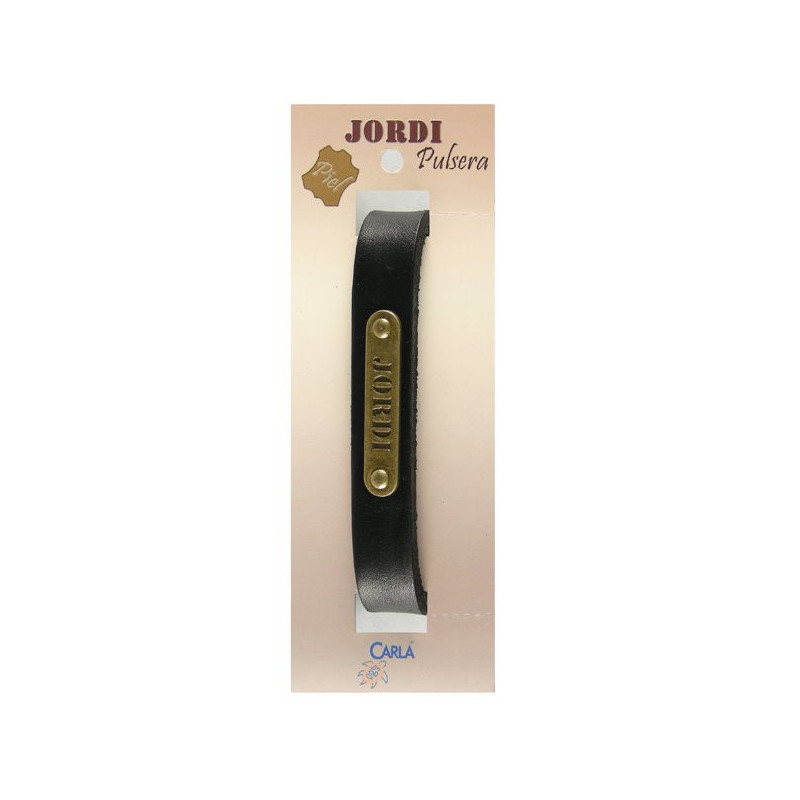 Pulseira Couro Nome Modelo 01 Jordi Pulseira Couro Nome Modelo 01 Jordi