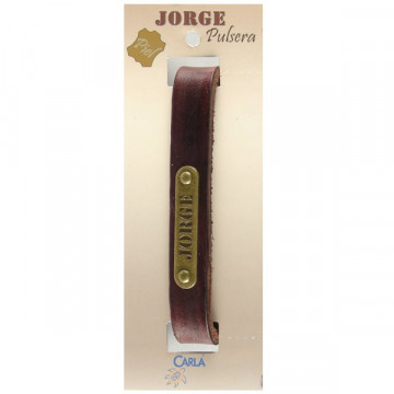 Pulseira Couro Nome Modelo 01 Jorge