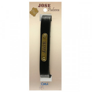 Pulseira Couro Nome Modelo 01 Jose