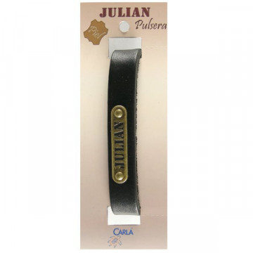 Pulseira Couro Nome Modelo 01 Julian