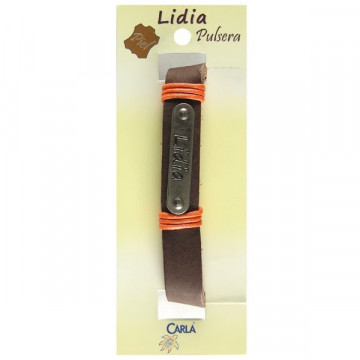 Pulseira Couro Nome Modelo 01 Lidia