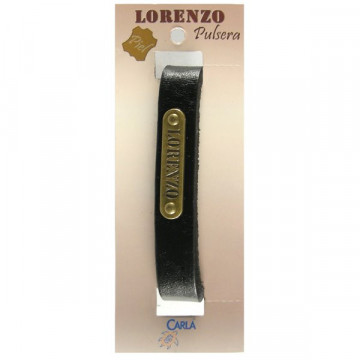 Pulseira Couro Nome Modelo 01 Lorenzo