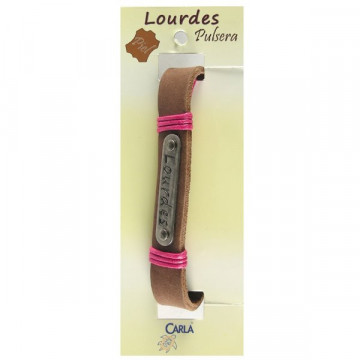 Pulseira Couro Nome Modelo 01 Lourdes