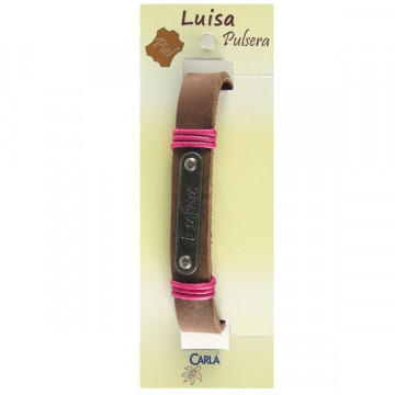 Pulseira Couro Nome Modelo 01 Luisa