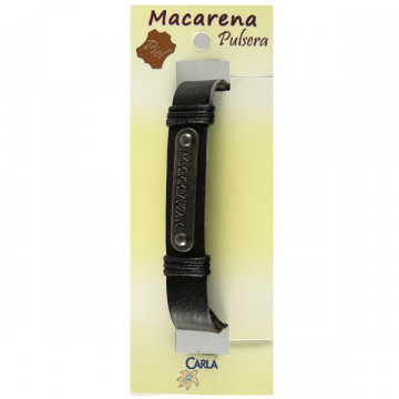 Pulsera cuero nombre mod 01 Macarena