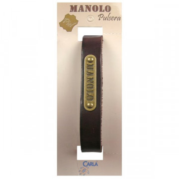 Pulseira Couro Nome Modelo 01 Manolo