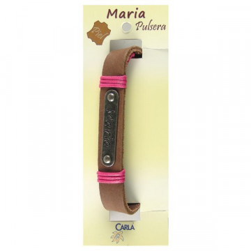 Pulseira Couro Nome Modelo 01 Maria