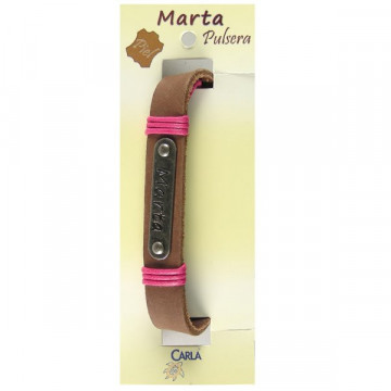 Pulseira Couro Nome Modelo 01 Marta