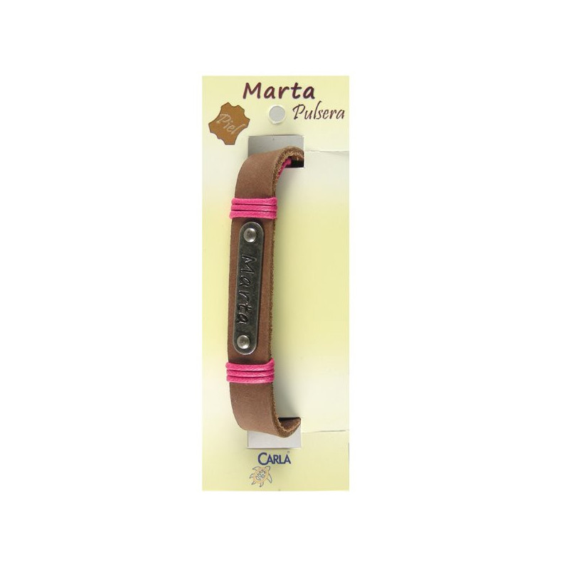 Pulsera cuero nombre mod 01 Marta Pulsera cuero nombre mod 01 Marta