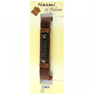 Pulseira Couro Nome Modelo 01 Naomi