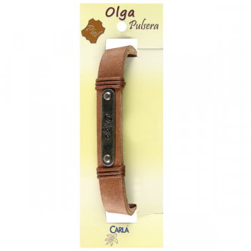 Pulseira Couro Nome Modelo 01 Olga