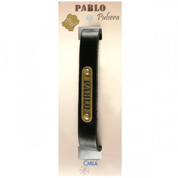 Pulseira Couro Nome Modelo 01 Pablo