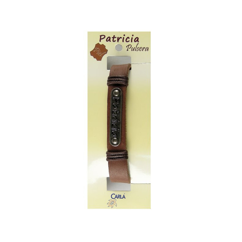 Pulsera cuero nombre mod 01 Patricia Pulsera cuero nombre mod 01 Patricia