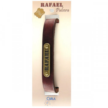 Pulseira Couro Nome Modelo 01 Rafael