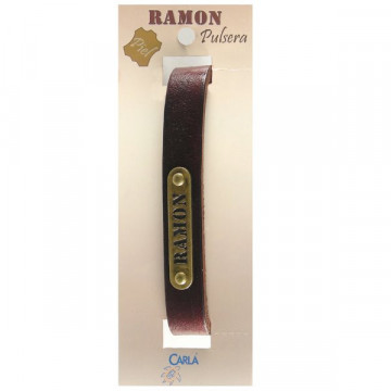 Pulsera cuero nombre mod 01 Ramon