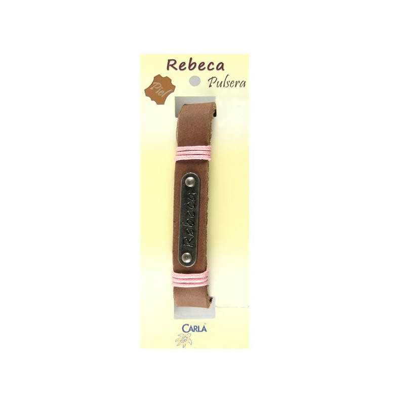 Pulsera cuero nombre mod 01 Rebeca Pulsera cuero nombre mod 01 Rebeca