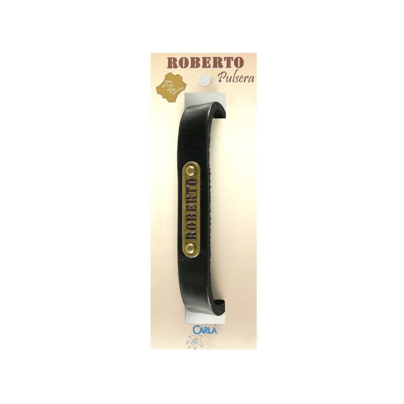 Pulsera cuero nombre mod 01 Roberto Pulsera cuero nombre mod 01 Roberto