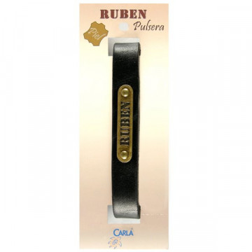 Pulseira Couro Nome Modelo 01 Ruben