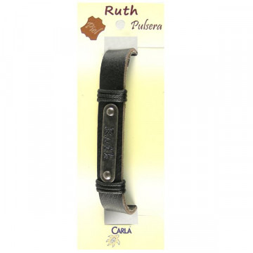 Pulsera cuero nombre mod 01 Ruth