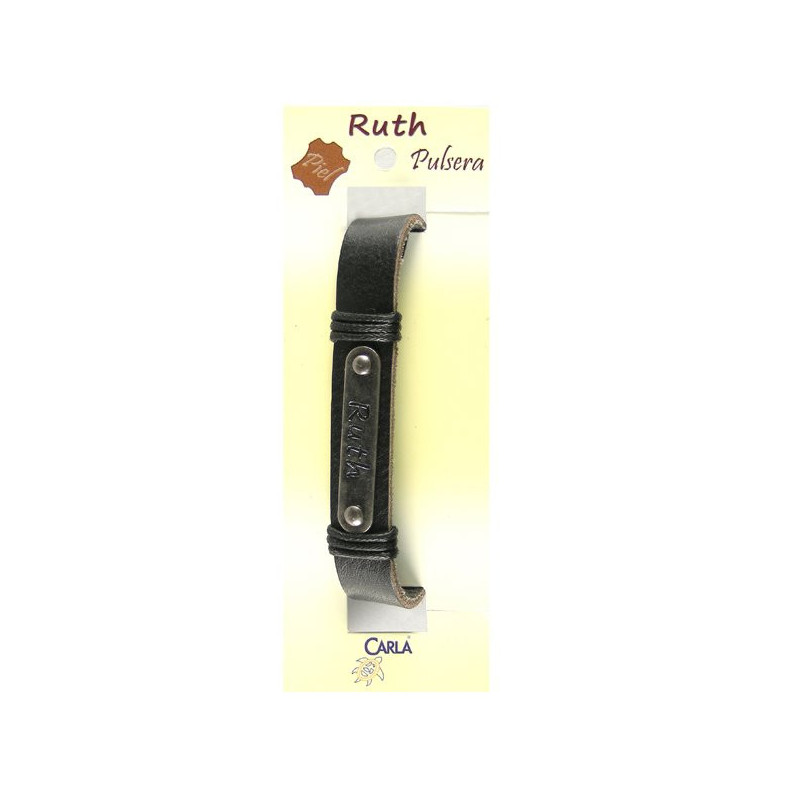Pulsera cuero nombre mod 01 Ruth Pulsera cuero nombre mod 01 Ruth