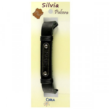 Pulseira Couro Nome Modelo 01 Silvia