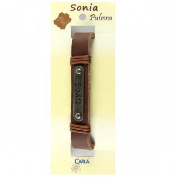 Pulseira Couro Nome Modelo 01 Sonia