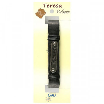 Pulseira Couro Nome Modelo 01 Teresa