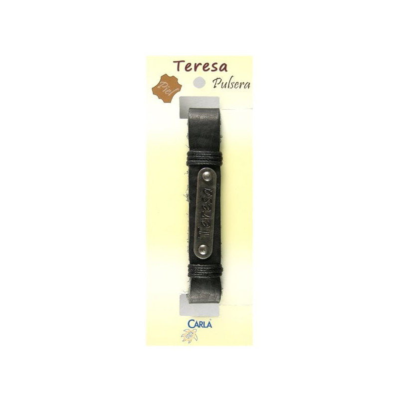 Pulseira Couro Nome Modelo 01 Teresa Pulseira Couro Nome Modelo 01 Teresa