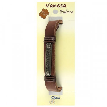 Pulseira Couro Nome Modelo 01 Vanesa