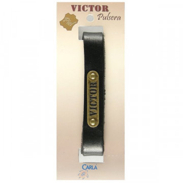 Pulseira Couro Nome Modelo 01 Victor