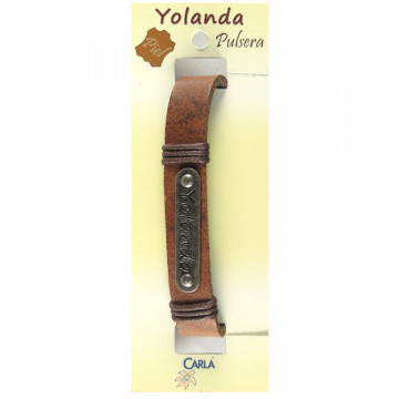 Pulseira Couro Nome Modelo 01 Yolanda