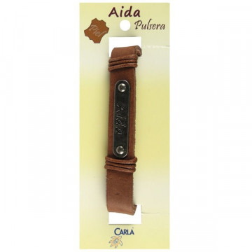 Pulseira Couro Nome Modelo 01 Aida