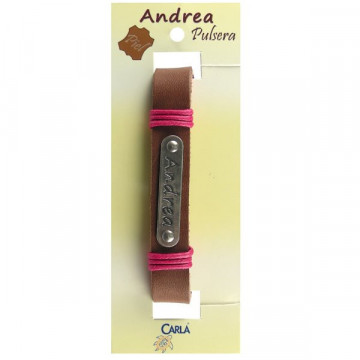 Pulseira Couro Nome Modelo 01 Andrea