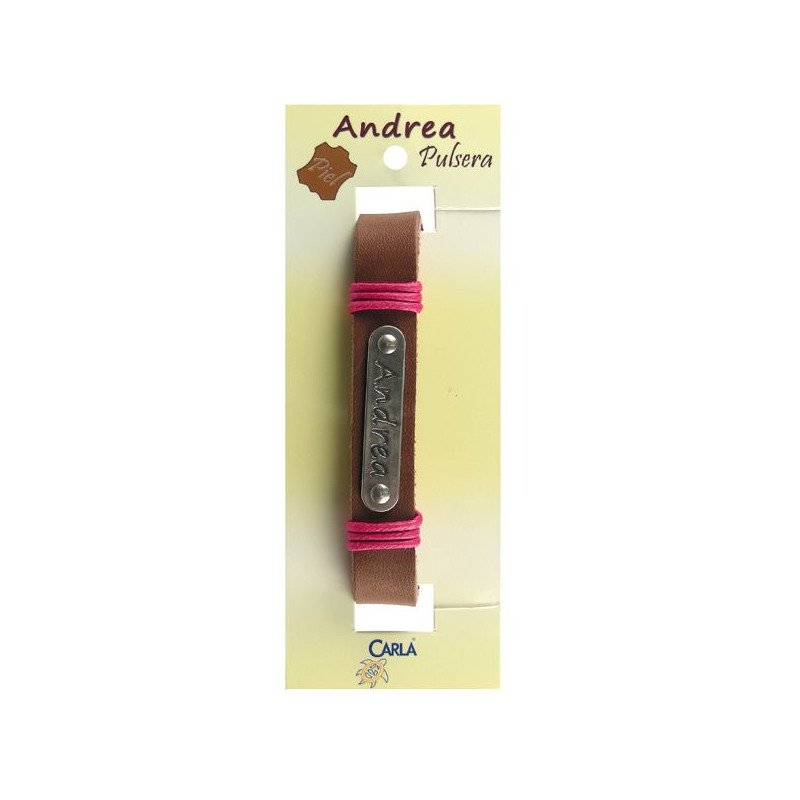 Pulsera cuero nombre mod 01 Andrea Pulsera cuero nombre mod 01 Andrea