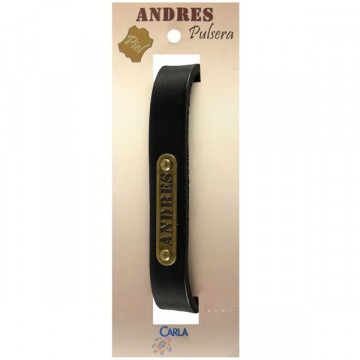 Pulseira Couro Nome Modelo 01 Andres