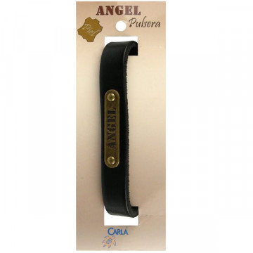 Pulsera cuero nombre mod 01 Angel