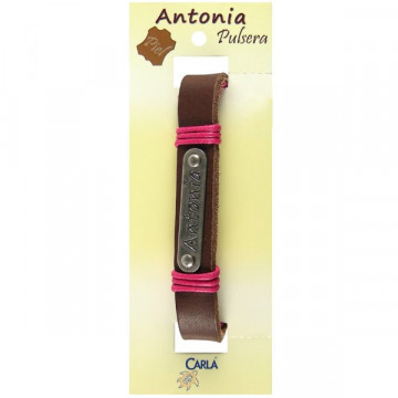 Pulseira Couro Nome Modelo 01 Antonia