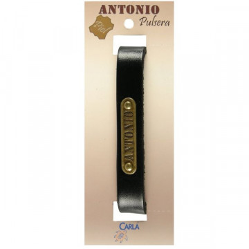 Pulsera cuero nombre mod 01 Antonio