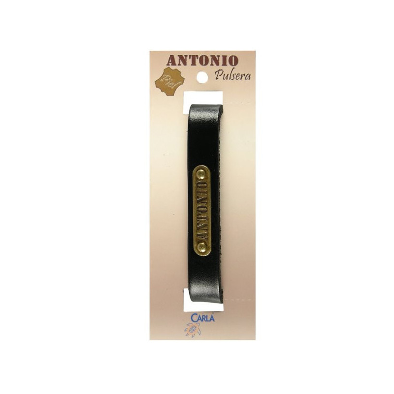 Pulsera cuero nombre mod 01 Antonio Pulsera cuero nombre mod 01 Antonio