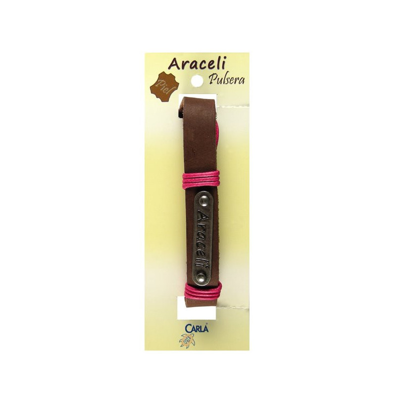 Pulsera cuero nombre mod 01 Araceli Pulsera cuero nombre mod 01 Araceli