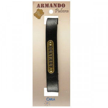 Pulseira Couro Nome Modelo 01 Armando